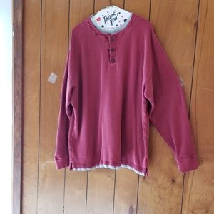 Redhead mens thermal weave Henley
